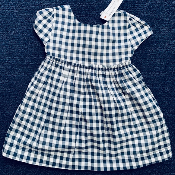 blue gingham baby dress
